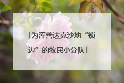 为浑善达克沙地“锁边”的牧民小分队